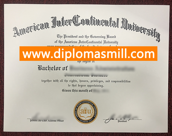 Buy Fake American InterContinental University Degree