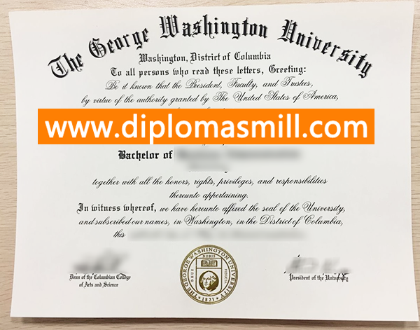 Custom George Washington University Degree