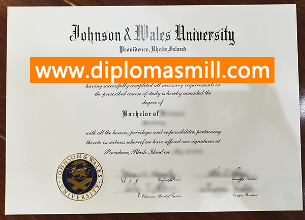 Purchase Johnson & Wales University Degree Certificate