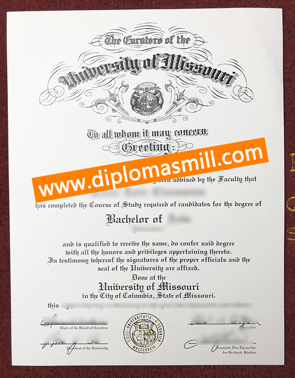 Purchase University of Missouri Diploma Online