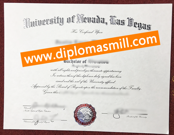 Create University of Nevada Las Vegas Degree Online