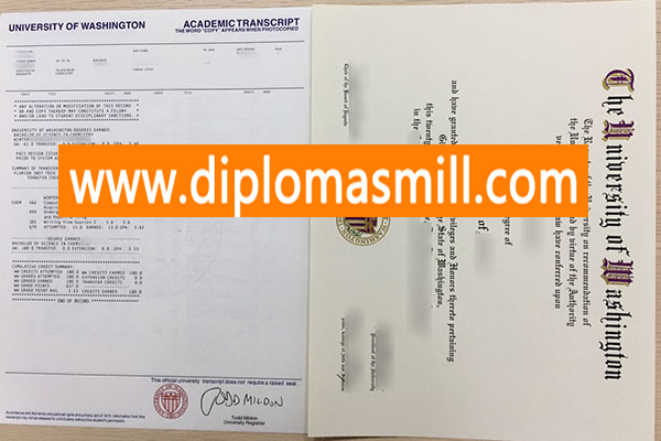 Custom University of Washington Degree Transcript
