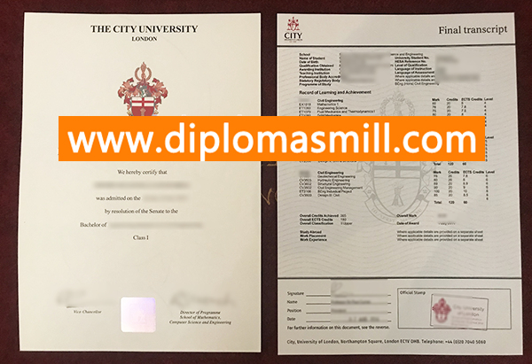 Obtain City University London Diploma Transcript