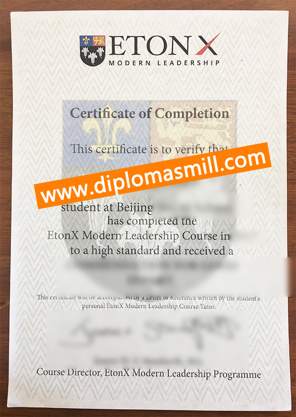 Purchase England Eton College Diploma
