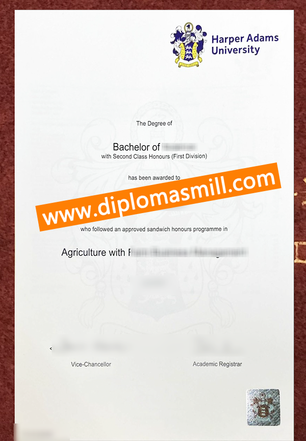 Obtain Harper Adams University Diploma Online