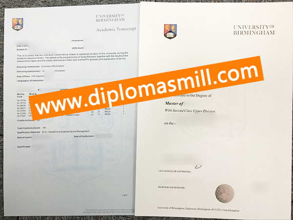 Supply Cheaper University of Birmingham Degree Transcript