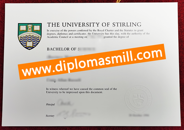 How to custom University of Stirling fake degree?
