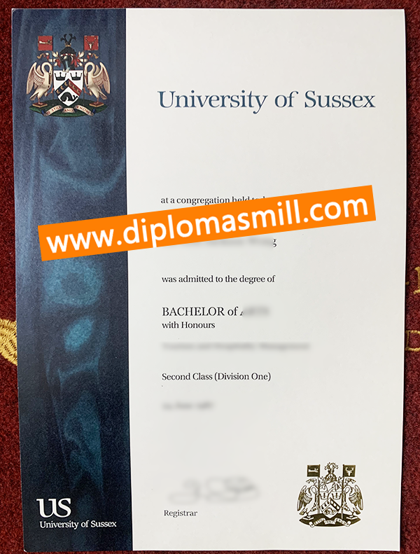 Custom official University of Sussex degree