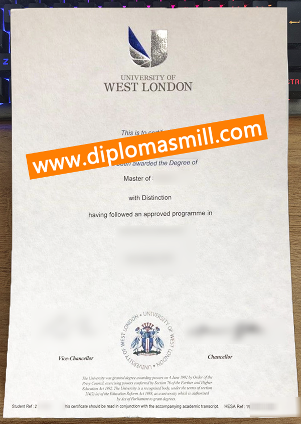 Pick Up University of West London Degree