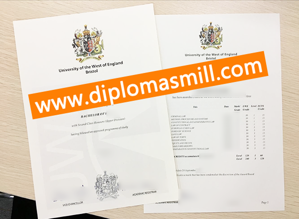 Where to order UWE Bristol diploma transcript?