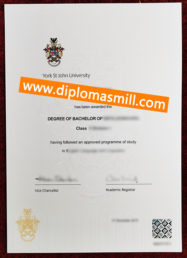 How to get York St John University diploma?