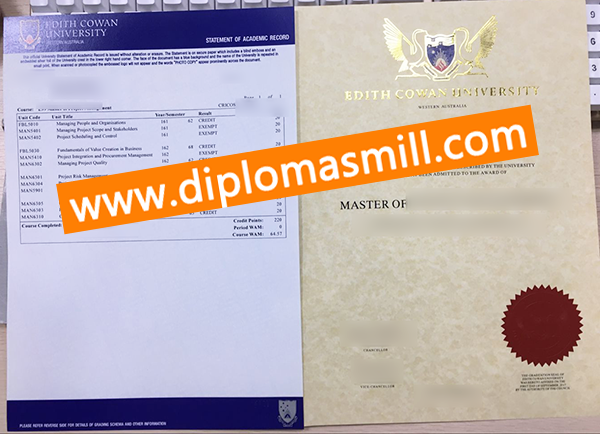 Purhcase cheaper Edith Cowan University degree transcript
