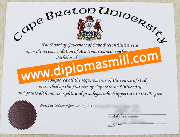 How much buy Cape Breton University degree?