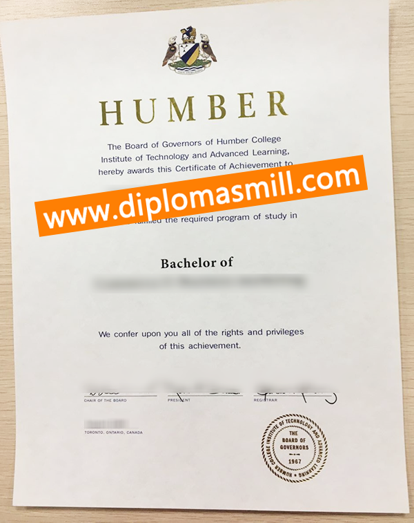 How to buy fake Humber College diploma?