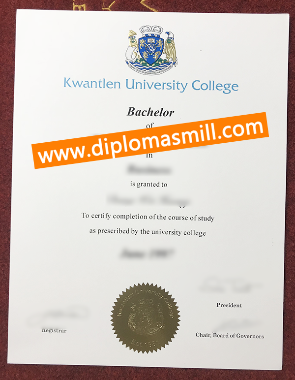 Sale Canada Kwantlen University College diploma
