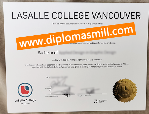 Where to buy Lasalle College Vancouver degree?
