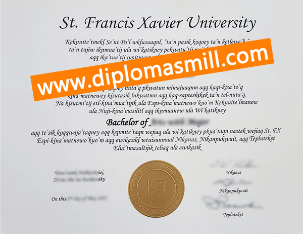 Obtain fake St. Francis Xavier University degree