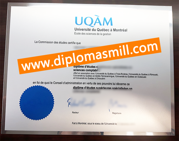 How much buy fake UQAM diploma?