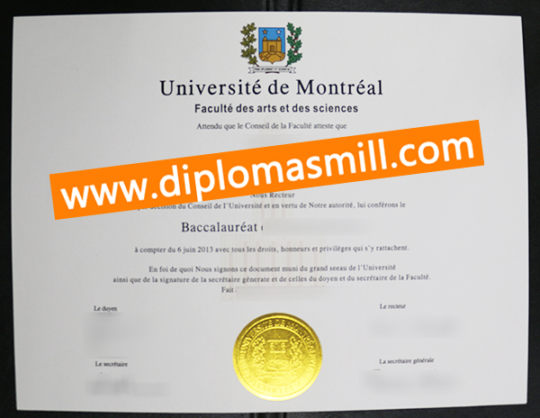 Where to purchase fake University of Montréal degree?