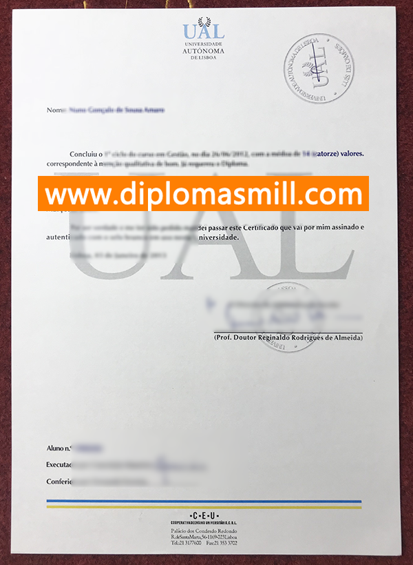 Supply fake Autonomous University of Lisbon degree