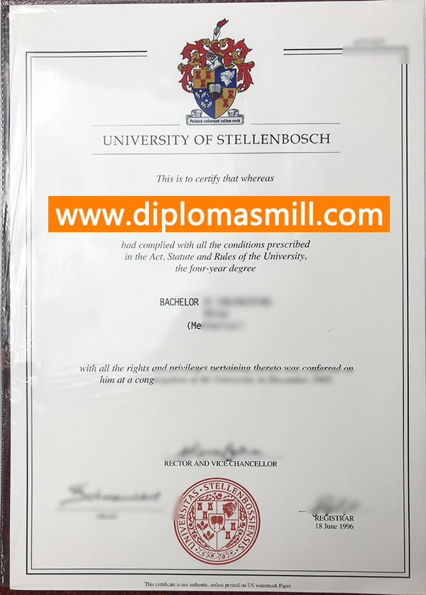 Where to buy fake University of Stellenbosch degree?