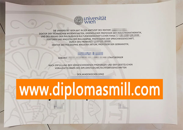 How much buy fake University of Vienna diploma?