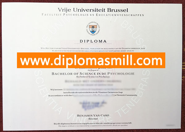 How long buy fake Vrije Universiteit Brussel degree?