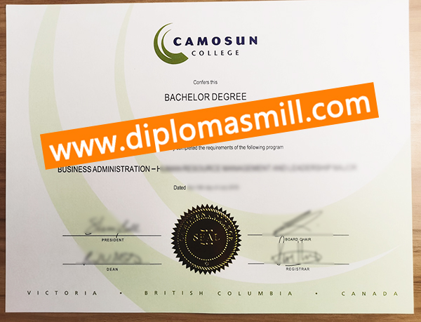 How long buy fake Camosun College diploma?