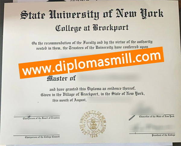 How to obtain fake SUNY Brockport diploma?