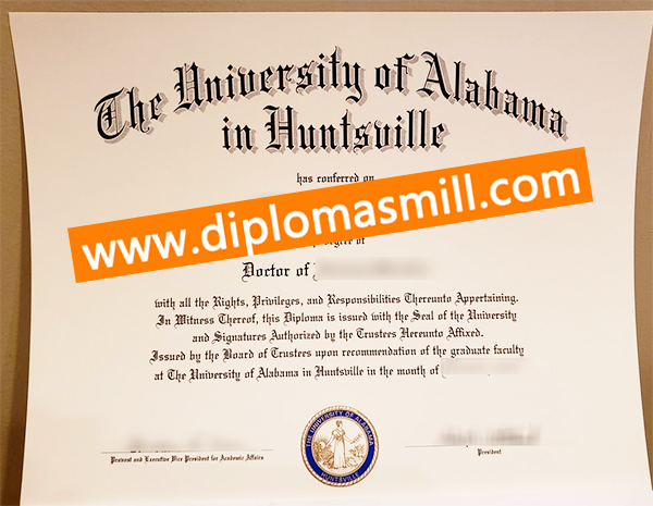 Sale replica University of Alabama in Huntsville degree