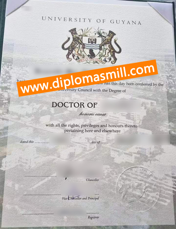Where to get fake University of Guyana degree?