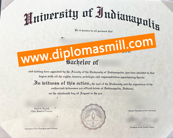 Create quality University of Indianapolis fake degree