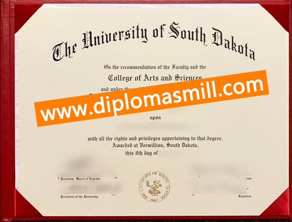 Shopping fake University of South Dakota diploma