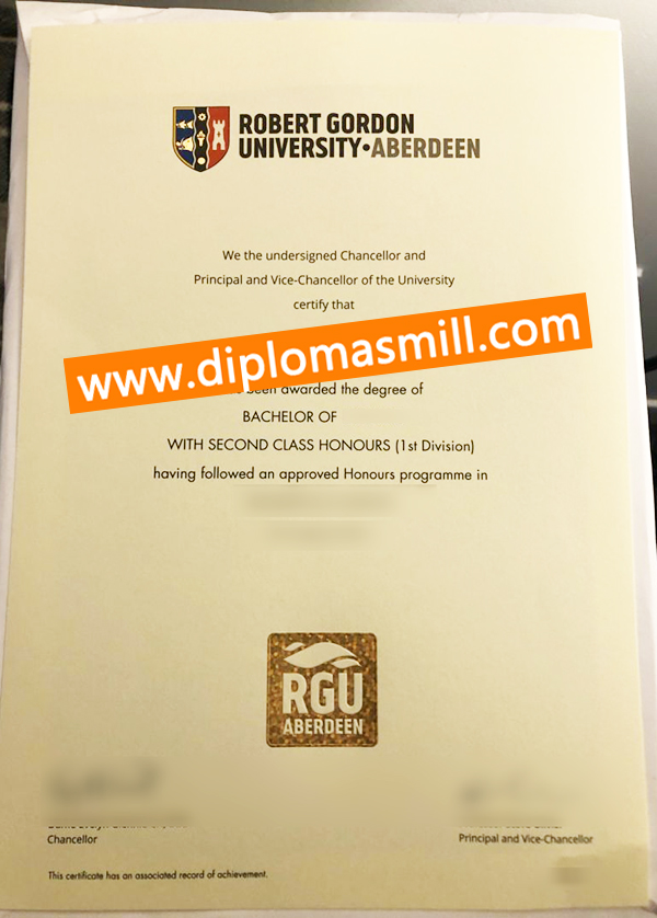Where to order fake Robert Gordon University diploma?
