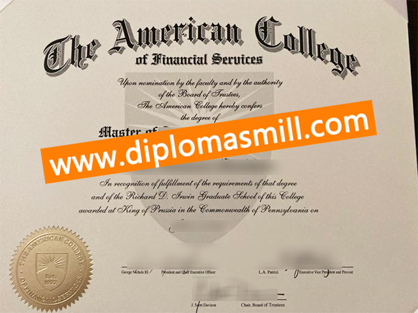 Pick up fake American College diploma