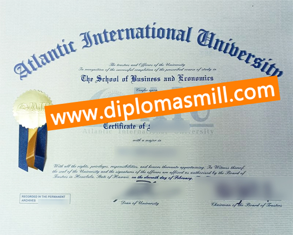 Order fake Atlantic International University degree