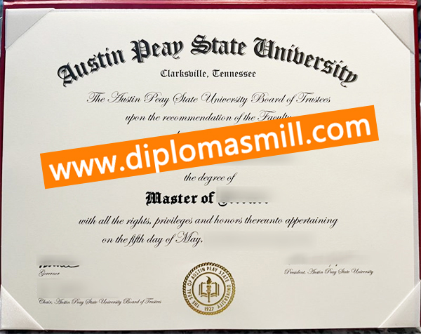Print copy Austin Peay State University degree online
