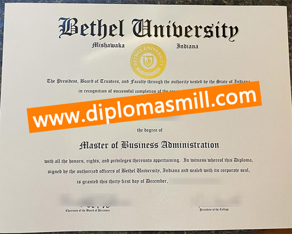 Custom fake Bethel University degree fast