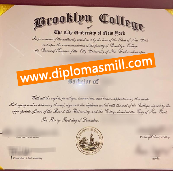 Pick up fake Brooklyn College diploma
