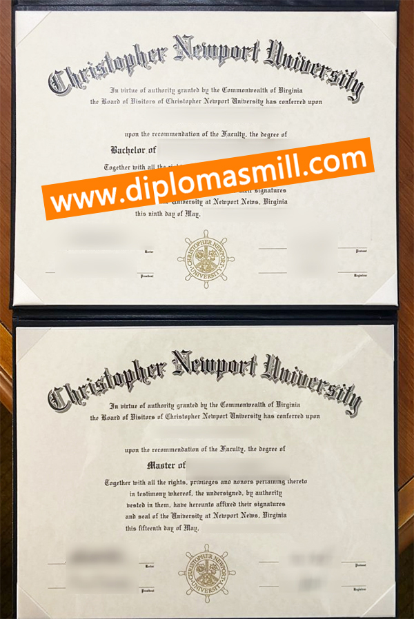 How to get fake Christopher Newport University diploma?