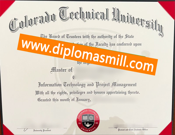 Make fake Colorado Technical University certificate