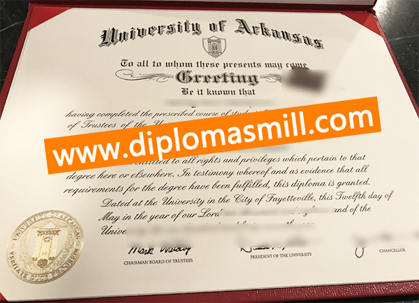 Supply fake University of Arkansas diploma