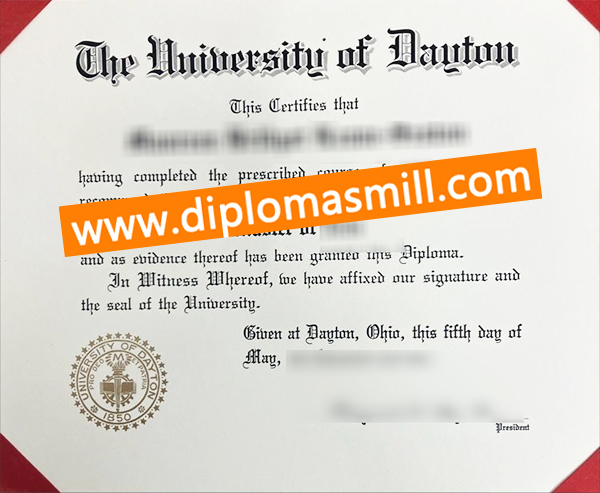 Pick up fake University of Dayton diploma